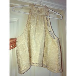 Forever 21 Off-White Open Back Tank